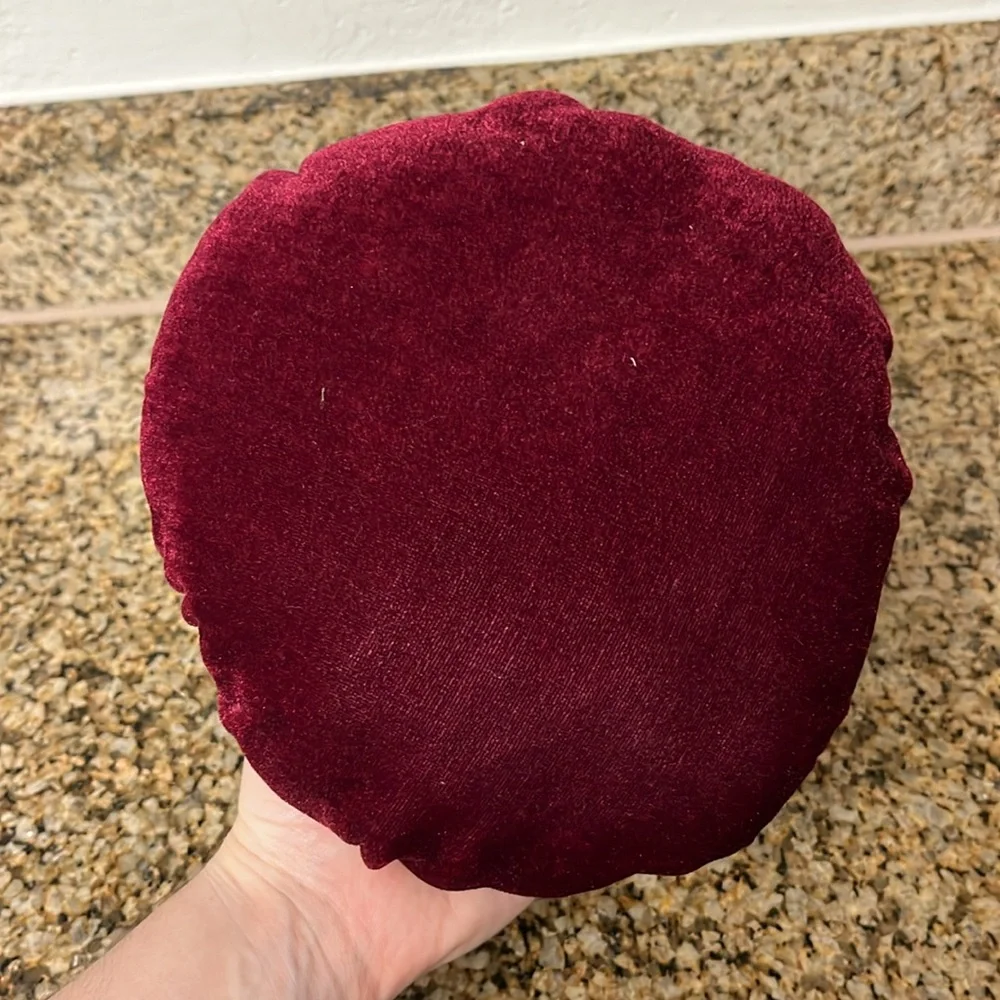 Velveteen Burgundy Pumpkin Decor